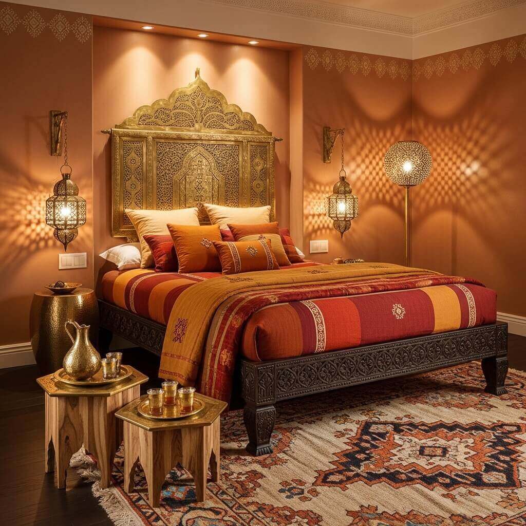 20 Moroccan Style Interior Design Bedroom Ideas for a Warm and Exotic Space