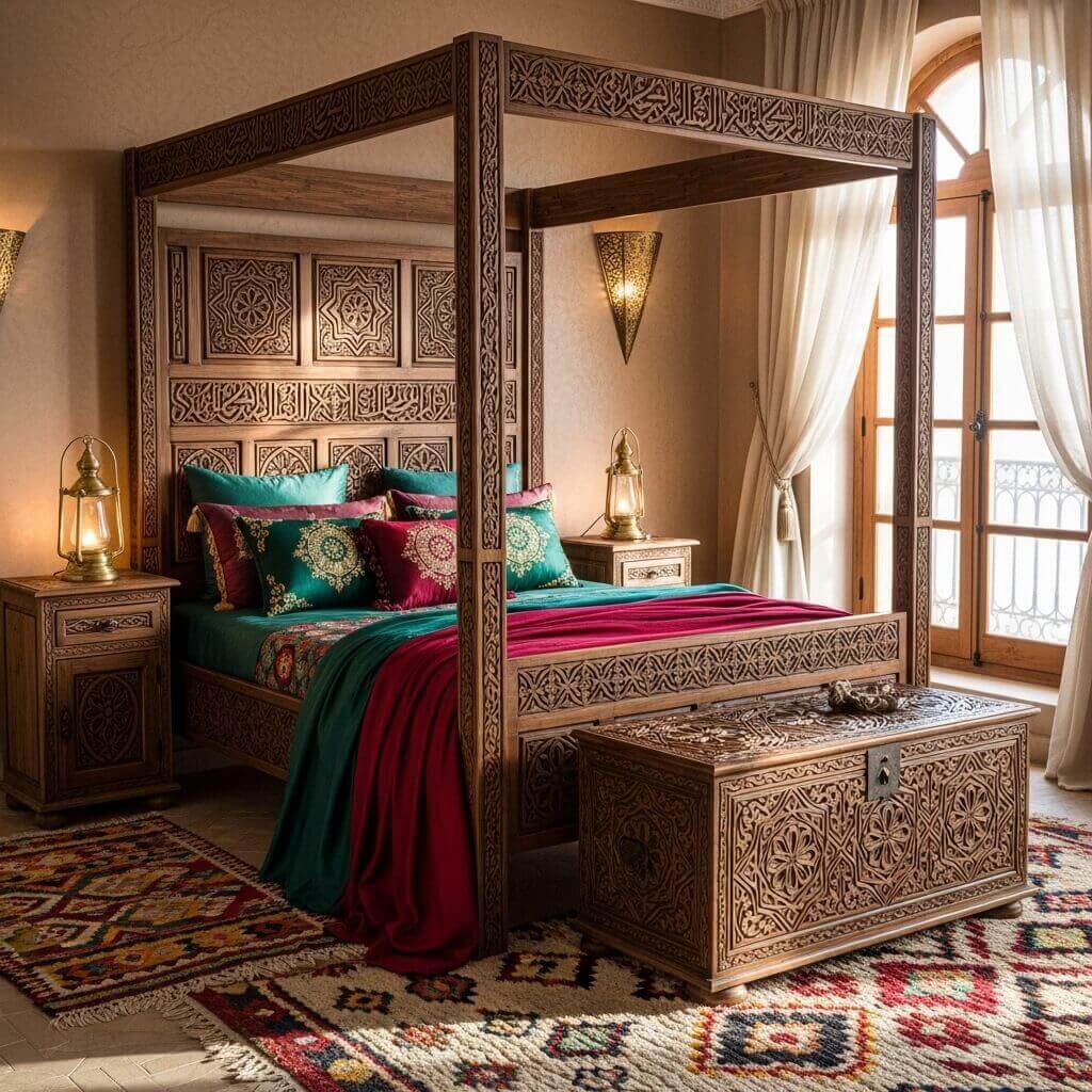 20 Moroccan Style Interior Design Bedroom Ideas for a Warm and Exotic Space