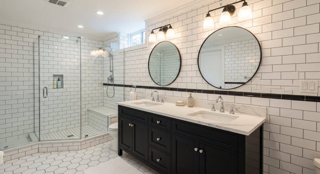 20 Basement Bathroom Ideas With Black Vanity for a Stylish and Functional Space