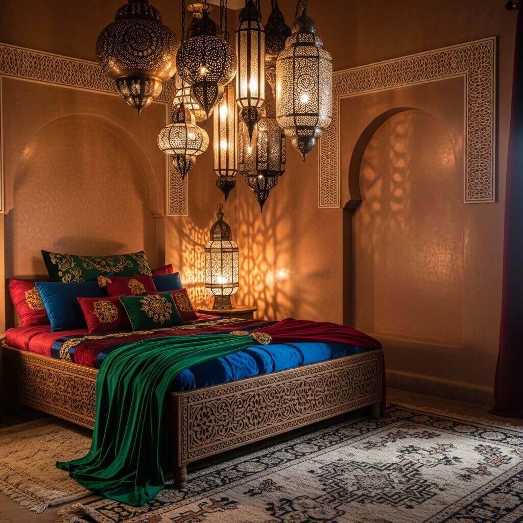 20 Moroccan Style Interior Design Bedroom Ideas for a Warm and Exotic Space