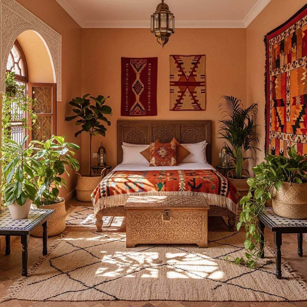 20 Moroccan Style Interior Design Bedroom Ideas for a Warm and Exotic Space