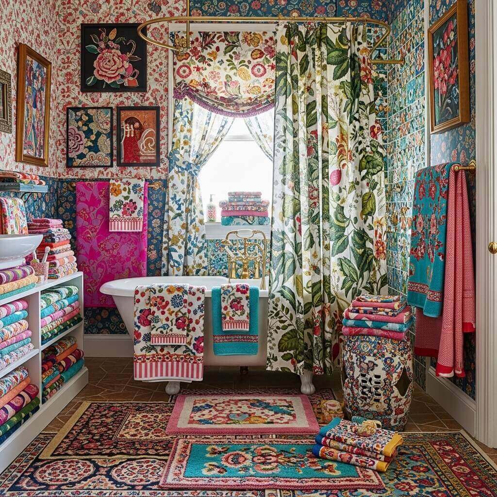 20 Maximalist Boho Bathroom Decor Ideas for a Vibrant and Stylish Space