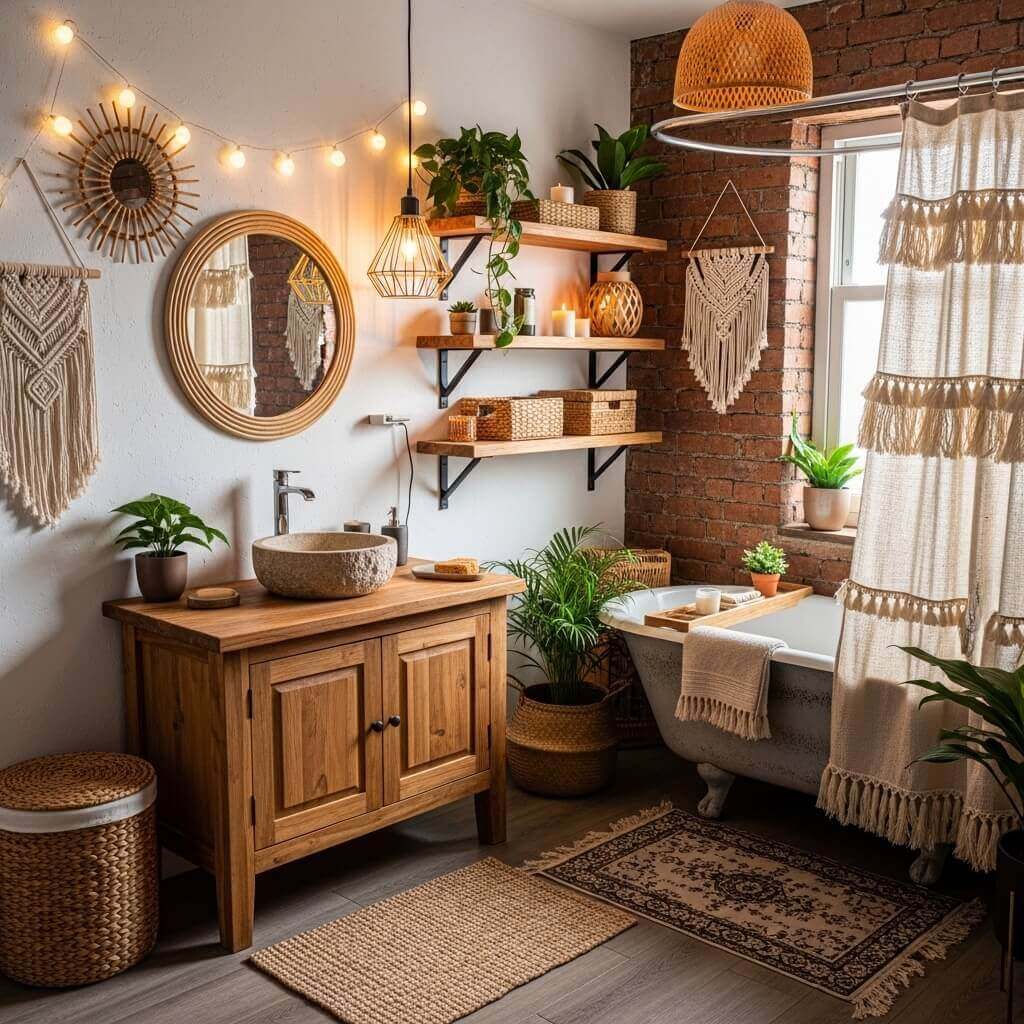 20 Maximalist Boho Bathroom Decor Ideas for a Vibrant and Stylish Space