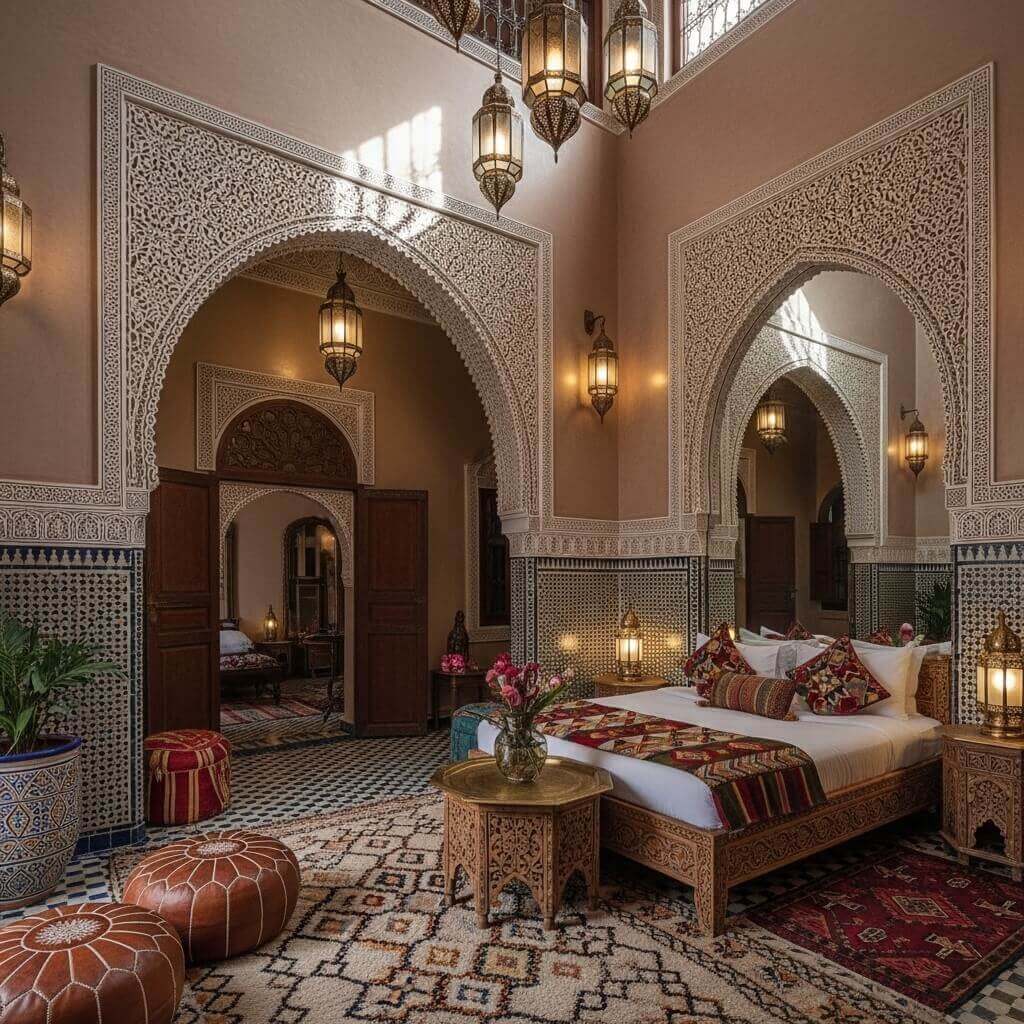 20 Moroccan Style Interior Design Bedroom Ideas for a Warm and Exotic Space