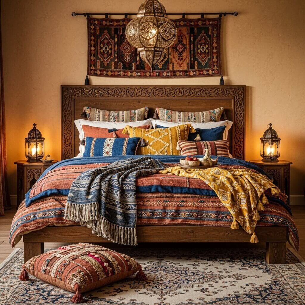 20 Moroccan Style Interior Design Bedroom Ideas for a Warm and Exotic Space
