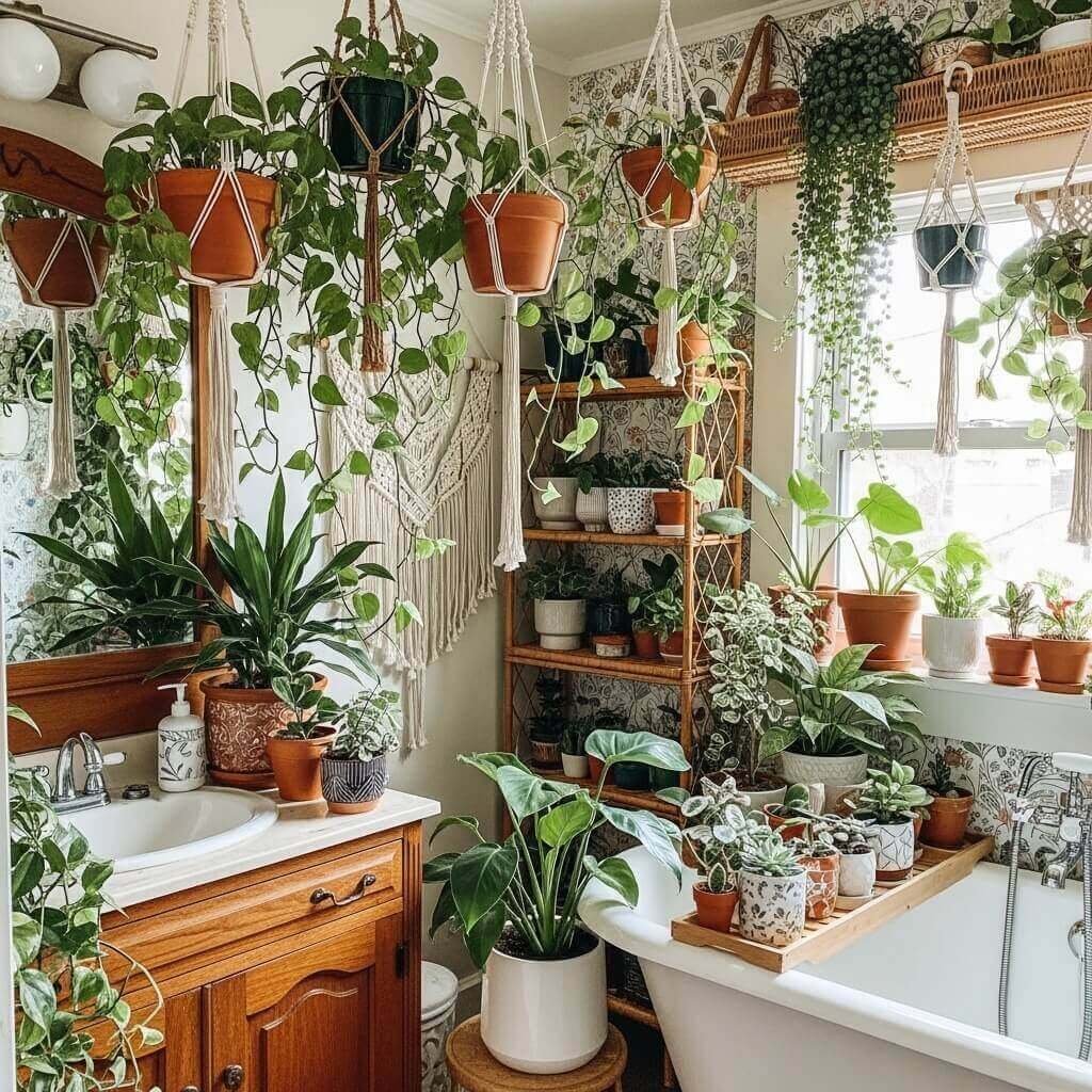 20 Maximalist Boho Bathroom Decor Ideas for a Vibrant and Stylish Space