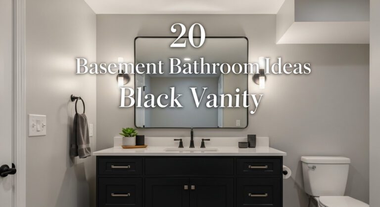 20 Basement Bathroom Ideas With Black Vanity for a Stylish and Functional Space